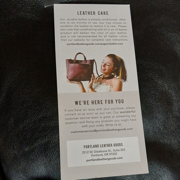 NIB Portland Leather Oversized Pebbled Leather Black Classic Tote. - Picture 5 of 5